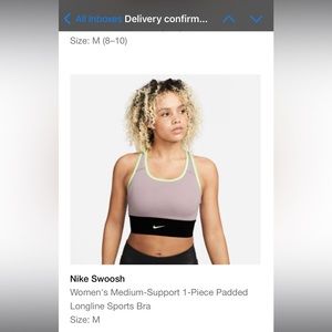 Nike Padded Longline Sports Bra